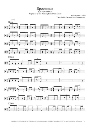 Spoonman Spoonman - Soundgarden Sheet Music for Drum group (Solo) | MuseScore.com