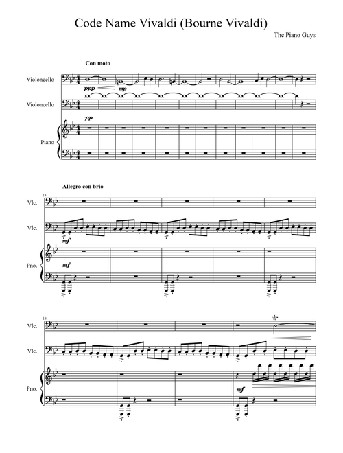 Code Name Vivaldi/Bourne Vivaldi - The Piano Guys