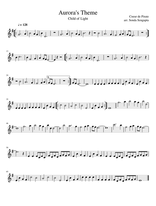 Aurora's Theme from Child of Light (Violin Solo)