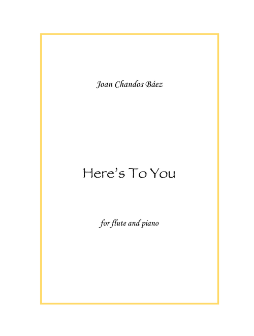 Here's To You (Arr. Ludovica Lanaro) - Joan Baez (Flute and Piano)