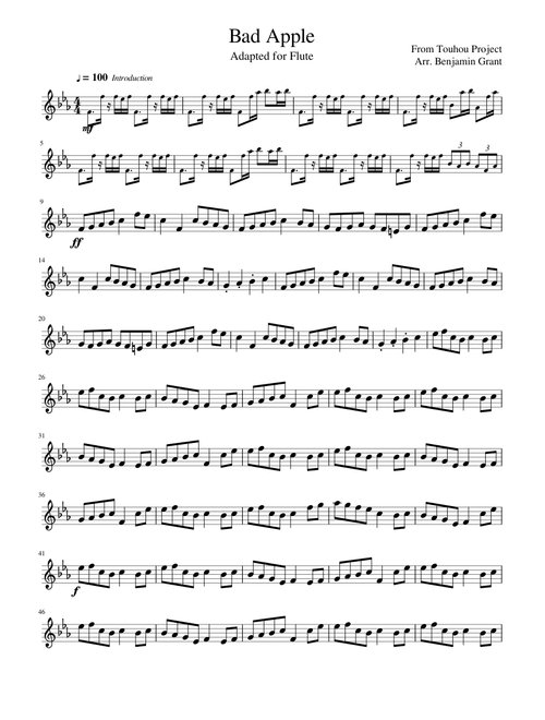 Bad Apple (flute version)