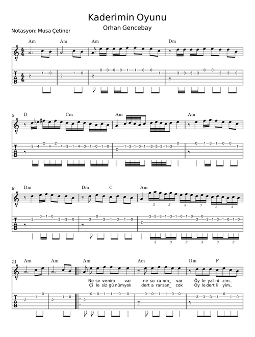 Kaderimin oyunu - Orhan Gencebay
