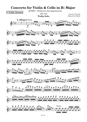 Concerto for Violin and Cello in B-flat major, RV 547 – Antonio Vivaldi ...