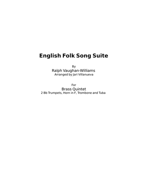 English Folk Song Suite - Ralph Vaughan Williams