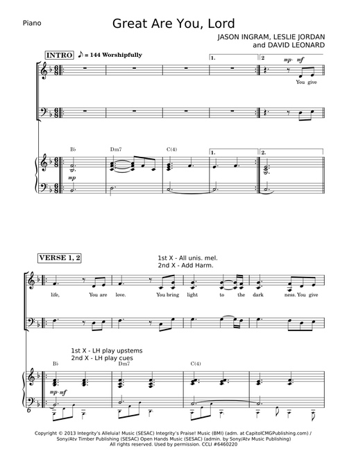 Great Are You Lord - Jason Ingram