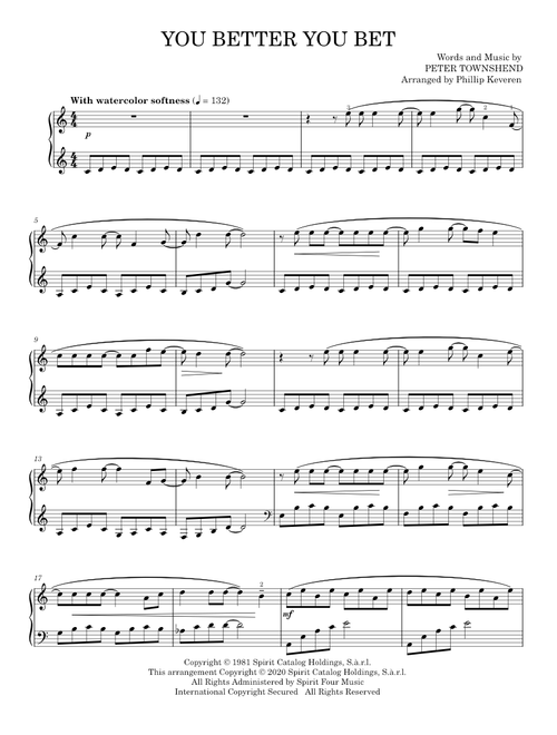 You better you bet - The Who (Piano Solo)