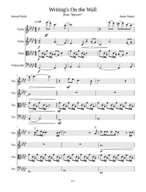 Writing s On the Wall String Quartet