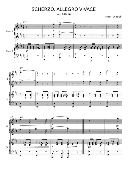 SCHERZO. ALLEGRO VIVACE - Anton Diabelli
