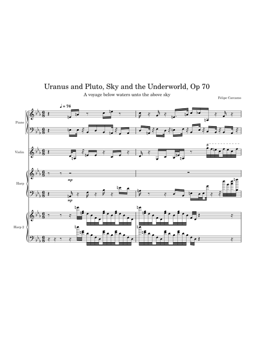Uranus and Pluto, Sky and the Underworld, Op 70 by Felipe Carcamo