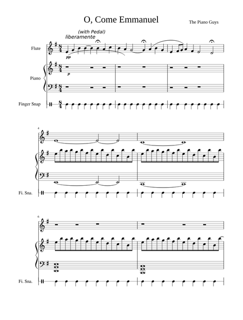 O Come Emmanuel – The Piano Guys The Piano Guys - O Come Emmanuel w Flute and metronome (snaps)