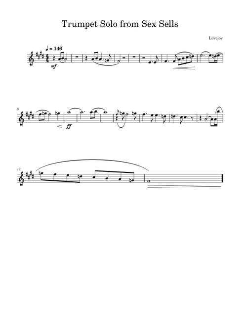 Sex Sells – Lovejoy  Trumpet Solo from Sex Sells