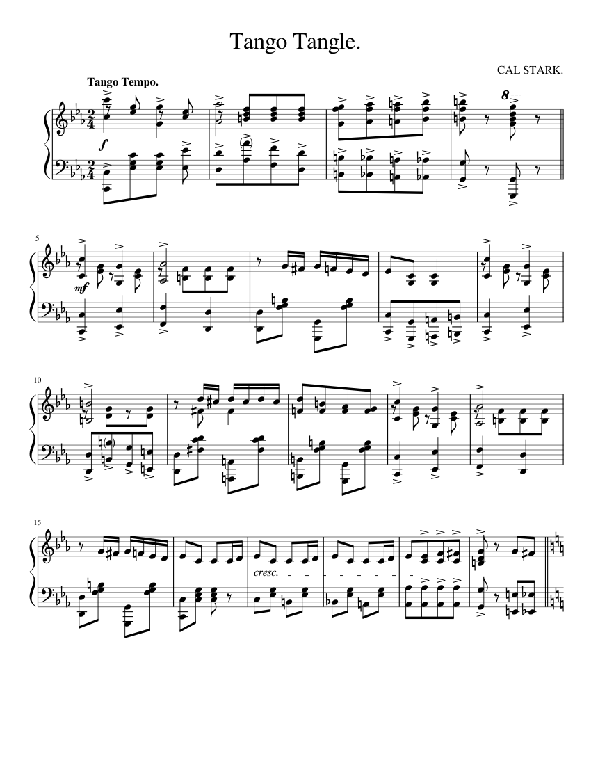 Tango Tangle (1914) Sheet Music for Piano (Solo) | MuseScore.com