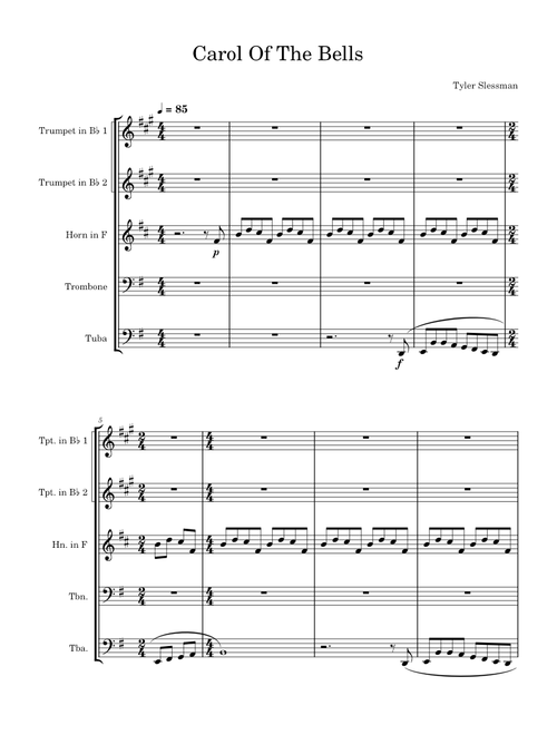 Carol Of The Bells – tylerslessman