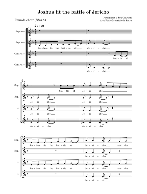 Joshua Fit The Battle Of Jericho – Female choir (SSAA)