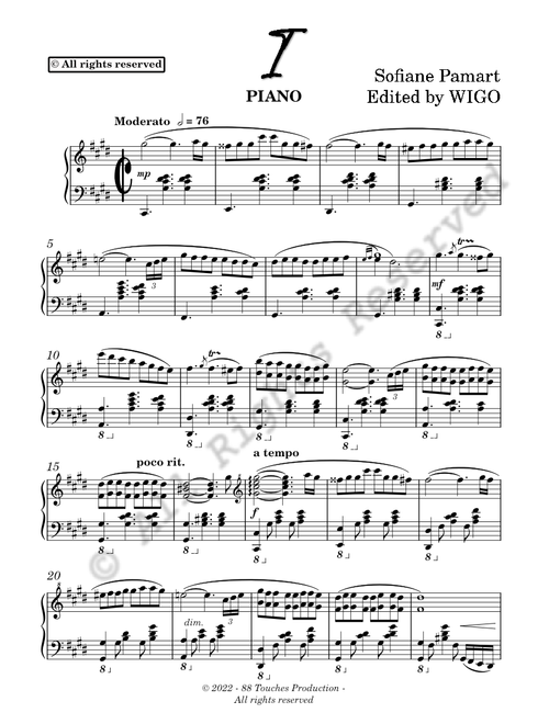 𝕀 - Piano ( Letter ) - I
