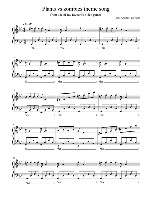 Plants vs zombies theme song
