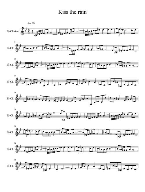 Kiss the rain - Clarinet