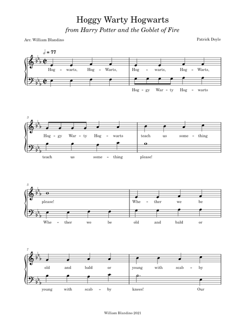 "Hoggy Warty Hogwarts" from Harry Potter and the Goblet of Fire – Patrick Doyle