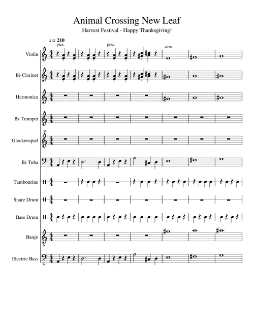 Harvest Festival - Animal Crossing (for your thanking and listening pleasure only!)