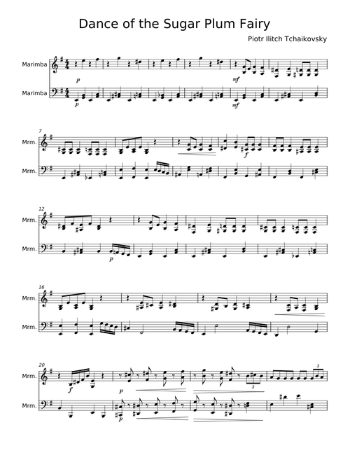Dance of the Sugar Plum Fairy - Pyotr Ilyich Tchaikovsky