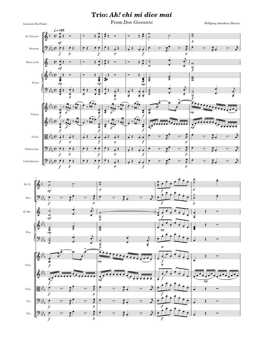 Don Giovanni, K.527 – Wolfgang Amadeus Mozart : Ah! chi mi dice