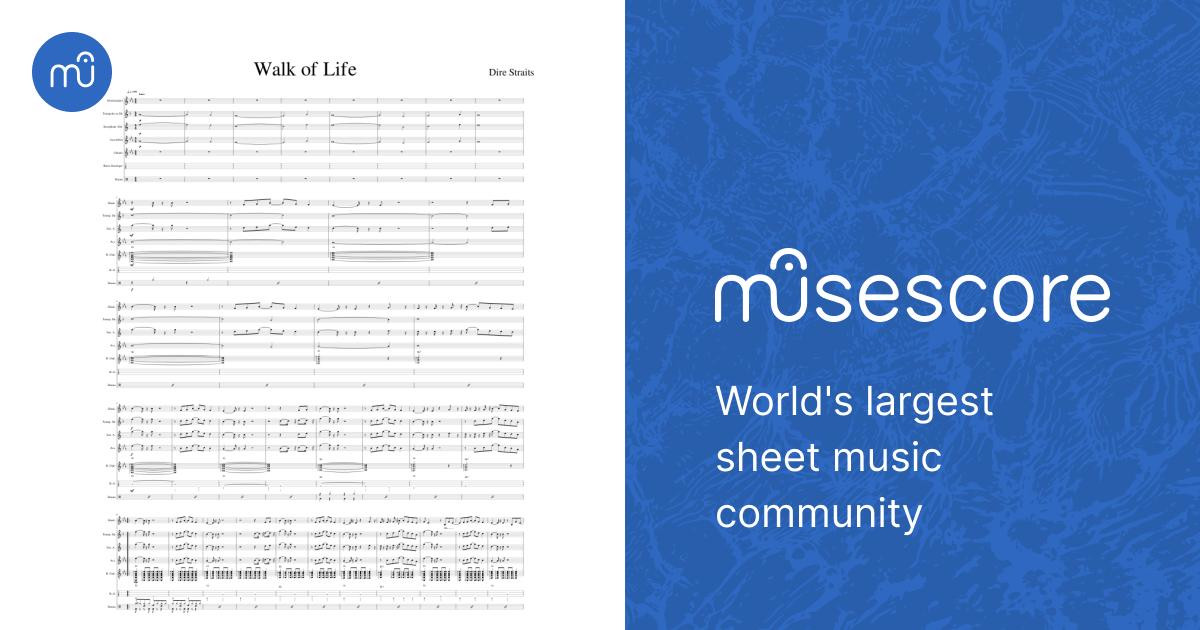 Walk of Life - Dire Straits Sheet Music and Tab with Chords for