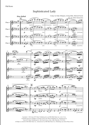 ビッグバンド楽譜「Sophisticated Lady」(絶版) ビッグバンド楽譜「Sophisticated Lady」(絶版) Sophisticated