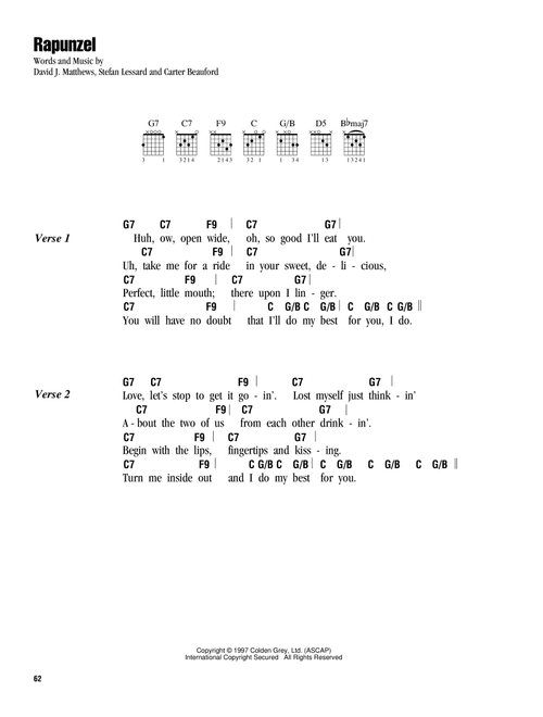 Rapunzel - Dave Matthews Band (Guitar Chords-Lyrics)