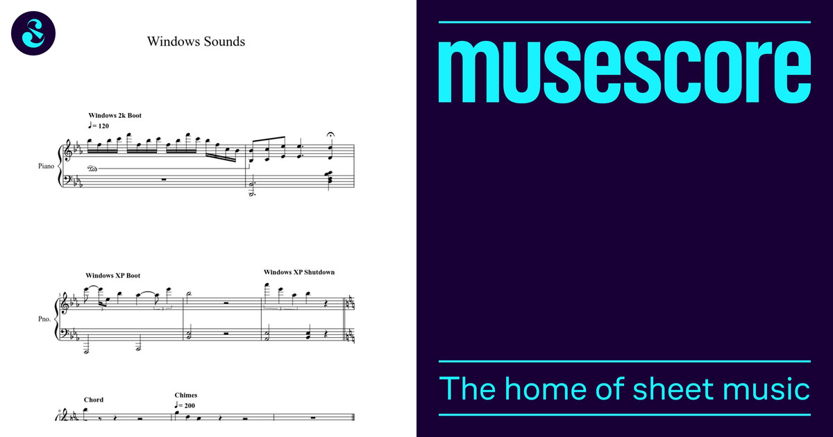 Windows Sounds Sheet Music for Piano (Solo) easy | MuseScore.com