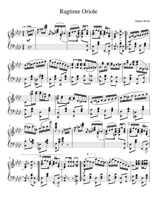 James Scott - Ragtime Oriole