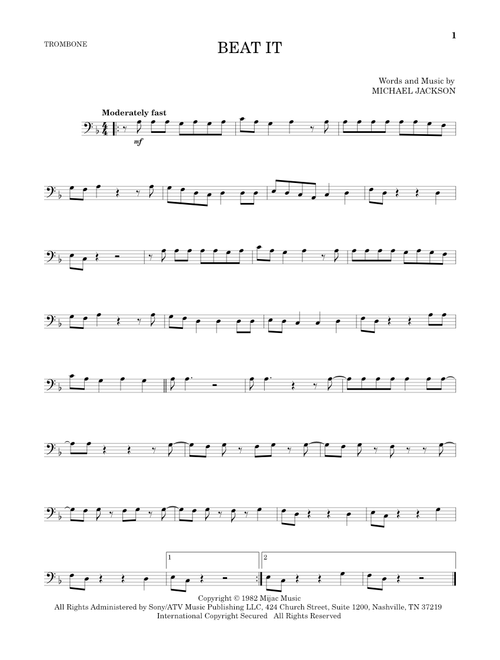 Beat It - Michael Jackson (Trombone Solo)