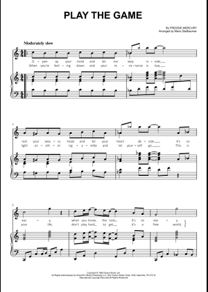 Play Official version of Play the game Sheet Music by Queen for