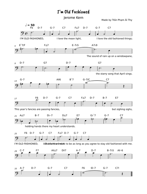 I'm Old Fashioned – Jerome Kern
