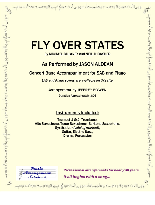 Fly Over States (Arr. Jeffrey Bowen) - Jason Aldean (Concert Band)