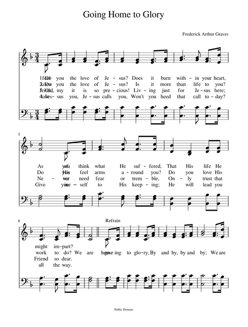 Do you feel the love of Jesus? - Frederick Arthur Graves
