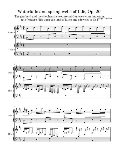 Waterfall and Genievre, Op. 20 by Felipe Carcamo