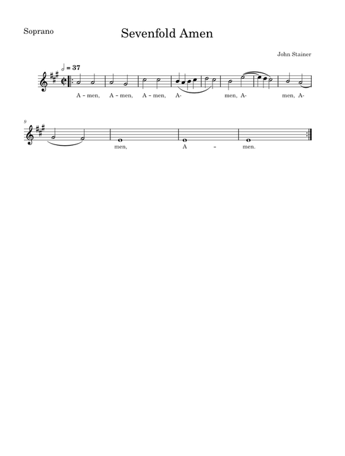 Sevenfold Amen – John Stainer Soprano