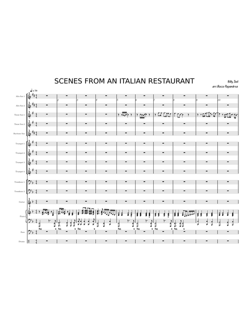 Scenes from an italian restaurant – Billy Joel Billy Joel Scenes from an Italian Restaurant (For a Jazz Ensemble)
