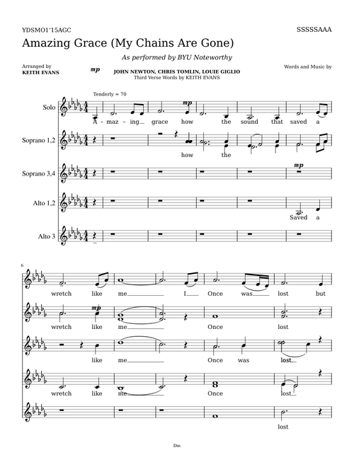 Amazing Grace (my chains are gone)