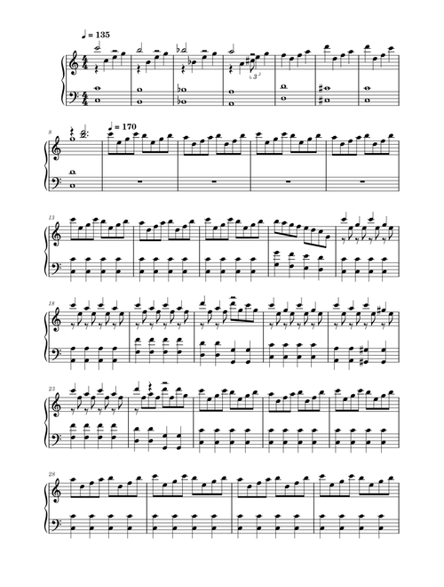 Dream Sweet in Sea Major Piano accompaniment