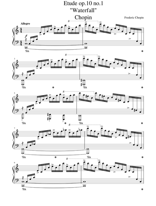 Etude Op.10 No.1 "Waterfall" Chopin in C Major