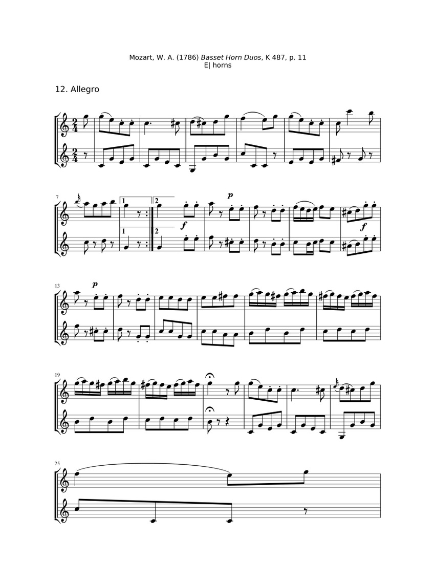 Spartiti Facili Per Principianti 12 Duetti Facili Per Due