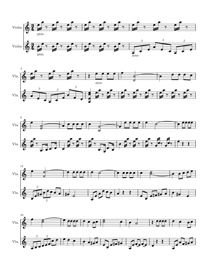 Gracias A La Vida Sheet Music For Violin String Duet Musescore