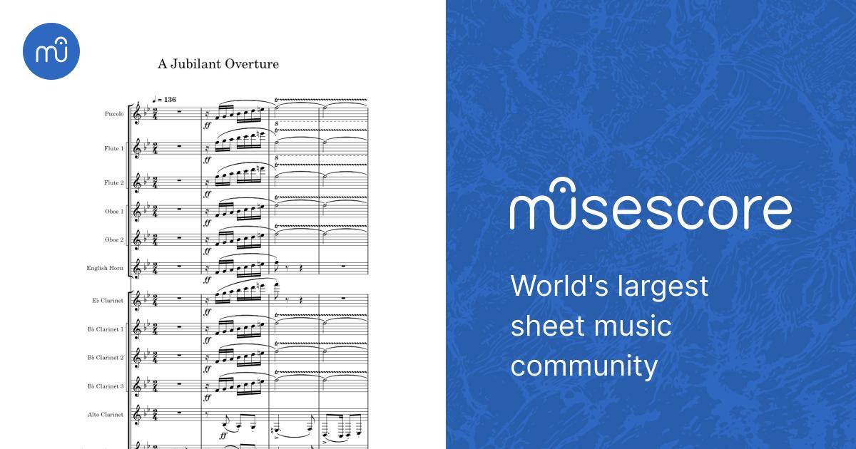 A Jubilant Overture Sheet Music for Flute, Oboe, Bassoon
