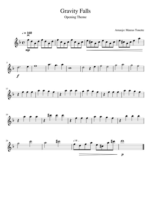 Gravity Falls Violino Tema