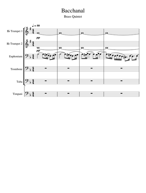 Bacchanale (brass quintet + timpani)Camille Saint-Saëns