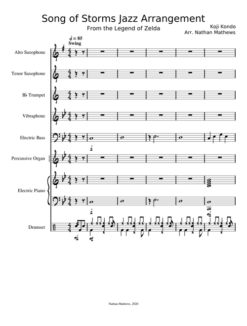 Song of Storms Jazz Arrangement | The Legend of Zelda