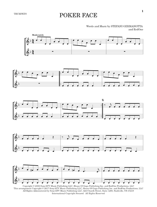 Poker Face - Lady Gaga (Trumpet Duet)