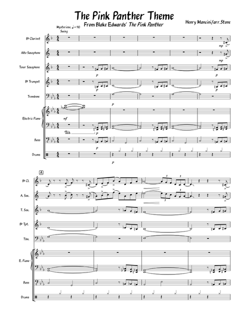 The Pink Panther Theme – Henry Mancini The Pink Panther Theme - SMALL Band Arrangement