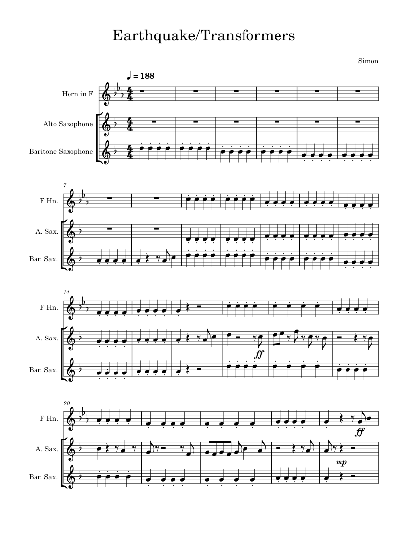 llica,MasterOfPuppets,bandscore楽譜 CORE from UNDERTALE for Concert Band Sheet Music for